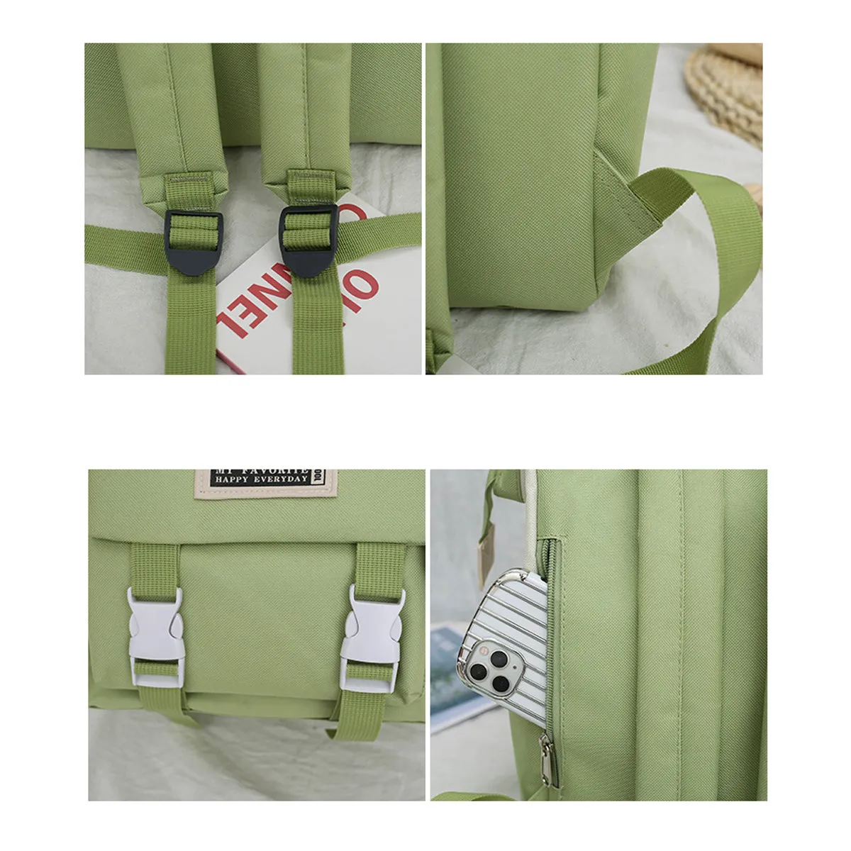 4 Pcs/Set Mom Backpack Waterproof Baby Diaper Bag Nappy Stroller Bag Outdoor Travel