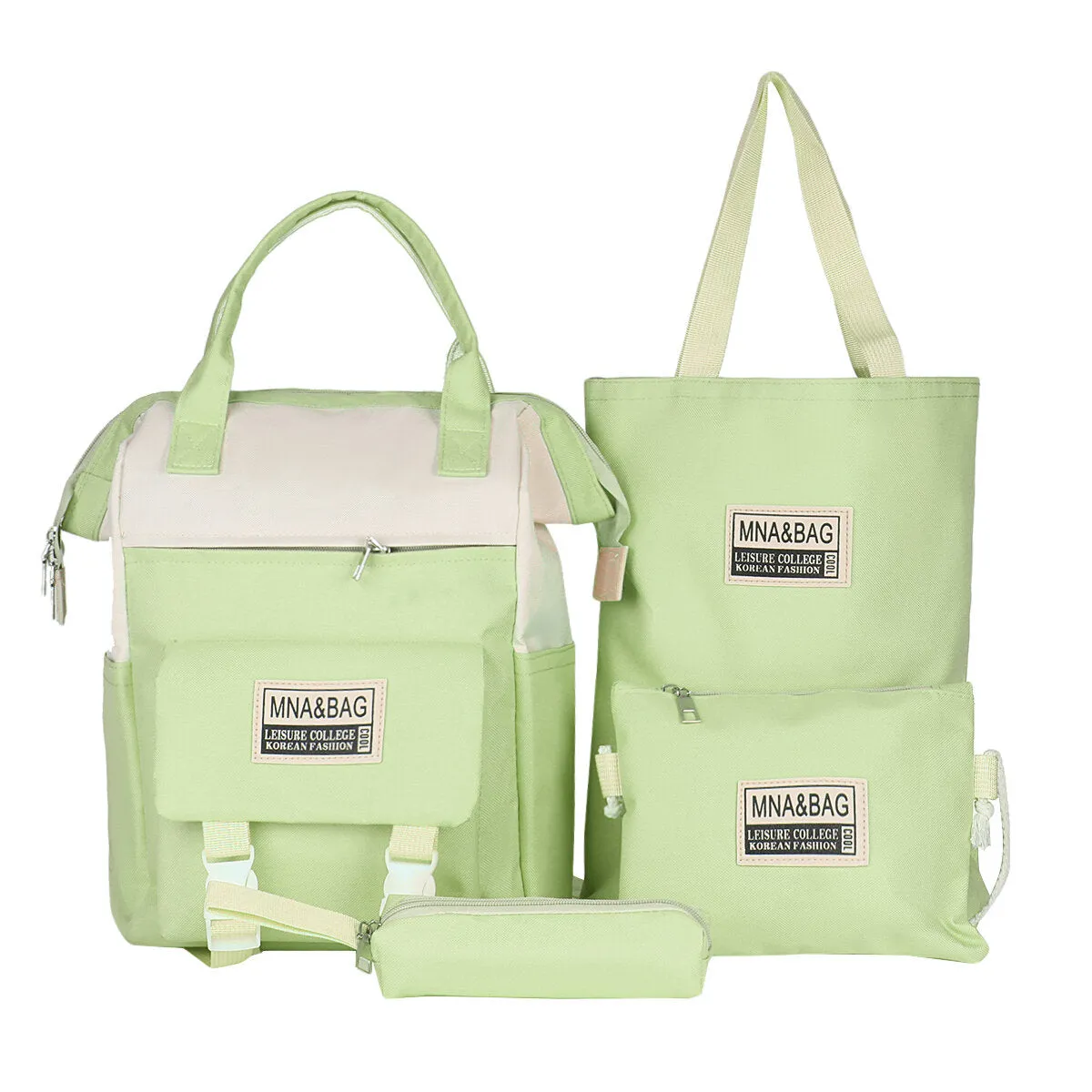 4 Pcs/Set Mom Backpack Waterproof Baby Diaper Bag Nappy Stroller Bag Outdoor Travel