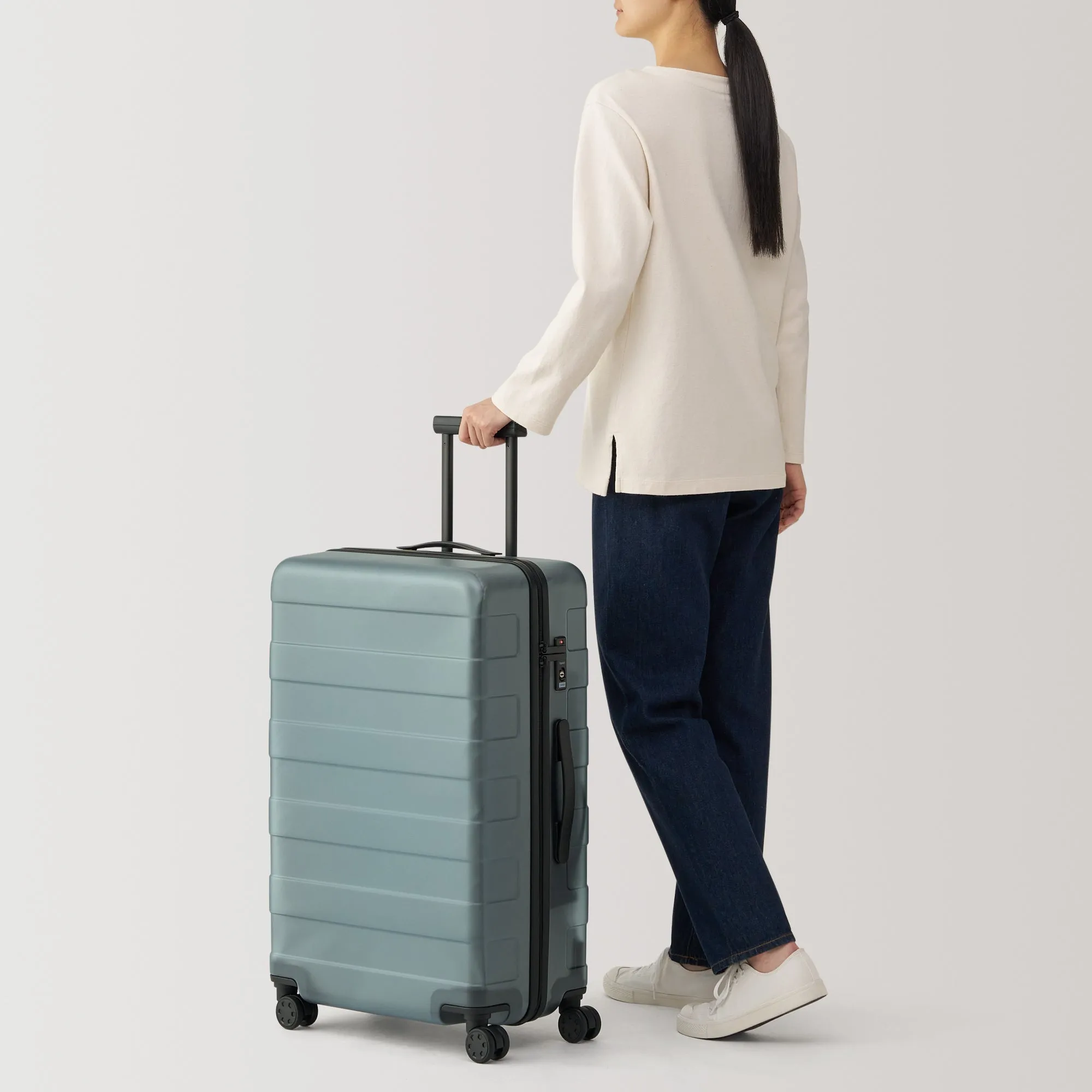 Adjustable Handle Hard Shell Suitcase 75L - Clear | Check-In
