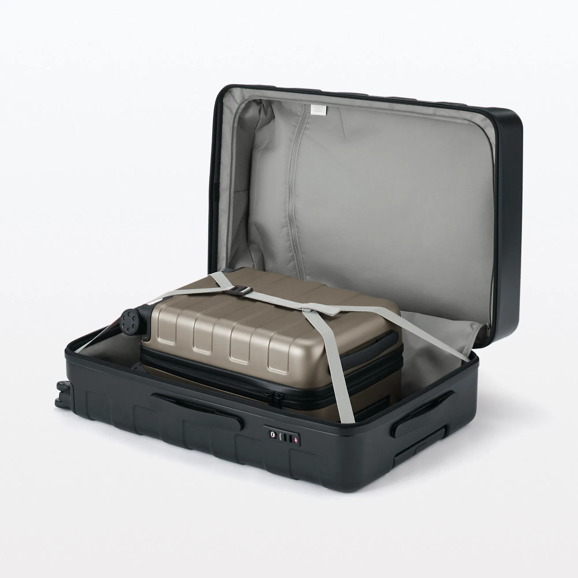 Adjustable Handle Hard Shell Suitcase 75L - Clear | Check-In