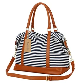 Baosha Hb-28 Ladies Women Canvas Travel Weekender Overnight Carry-On Shoulder Duffel Tote Bag