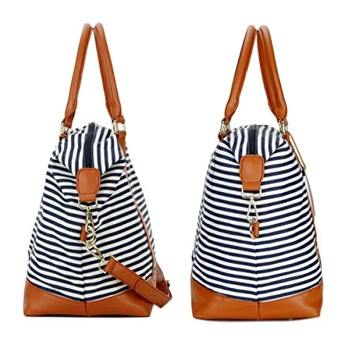 Baosha Hb-28 Ladies Women Canvas Travel Weekender Overnight Carry-On Shoulder Duffel Tote Bag