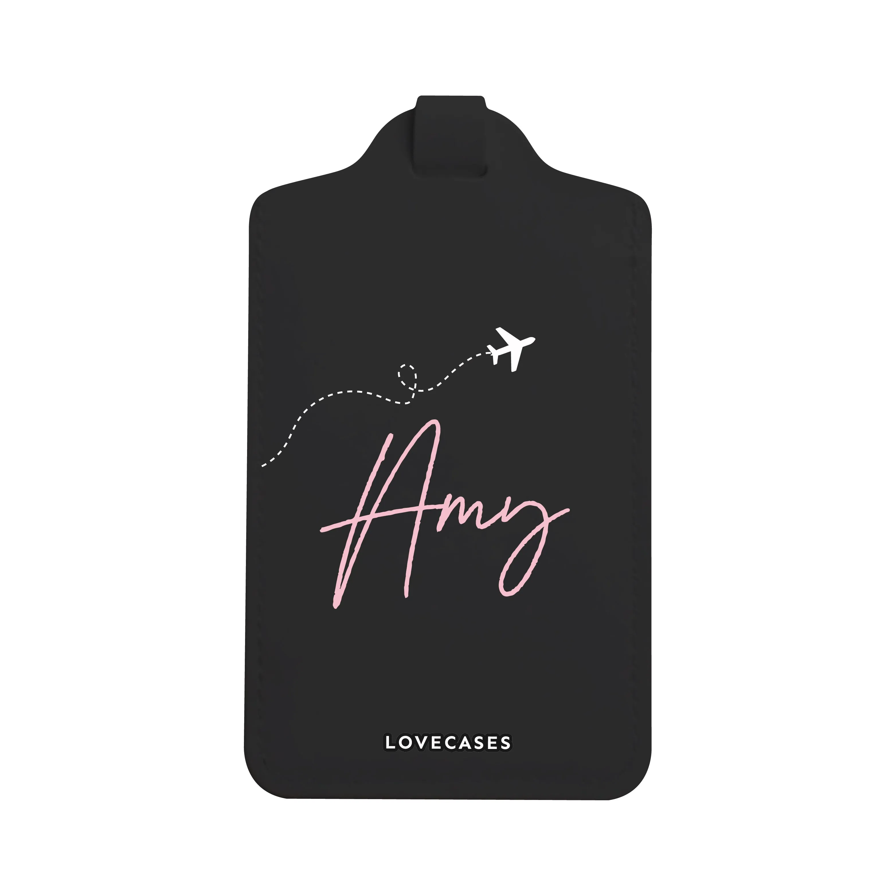 Black Personalised Jet Set Passport Cover   Luggage Tag Bundle