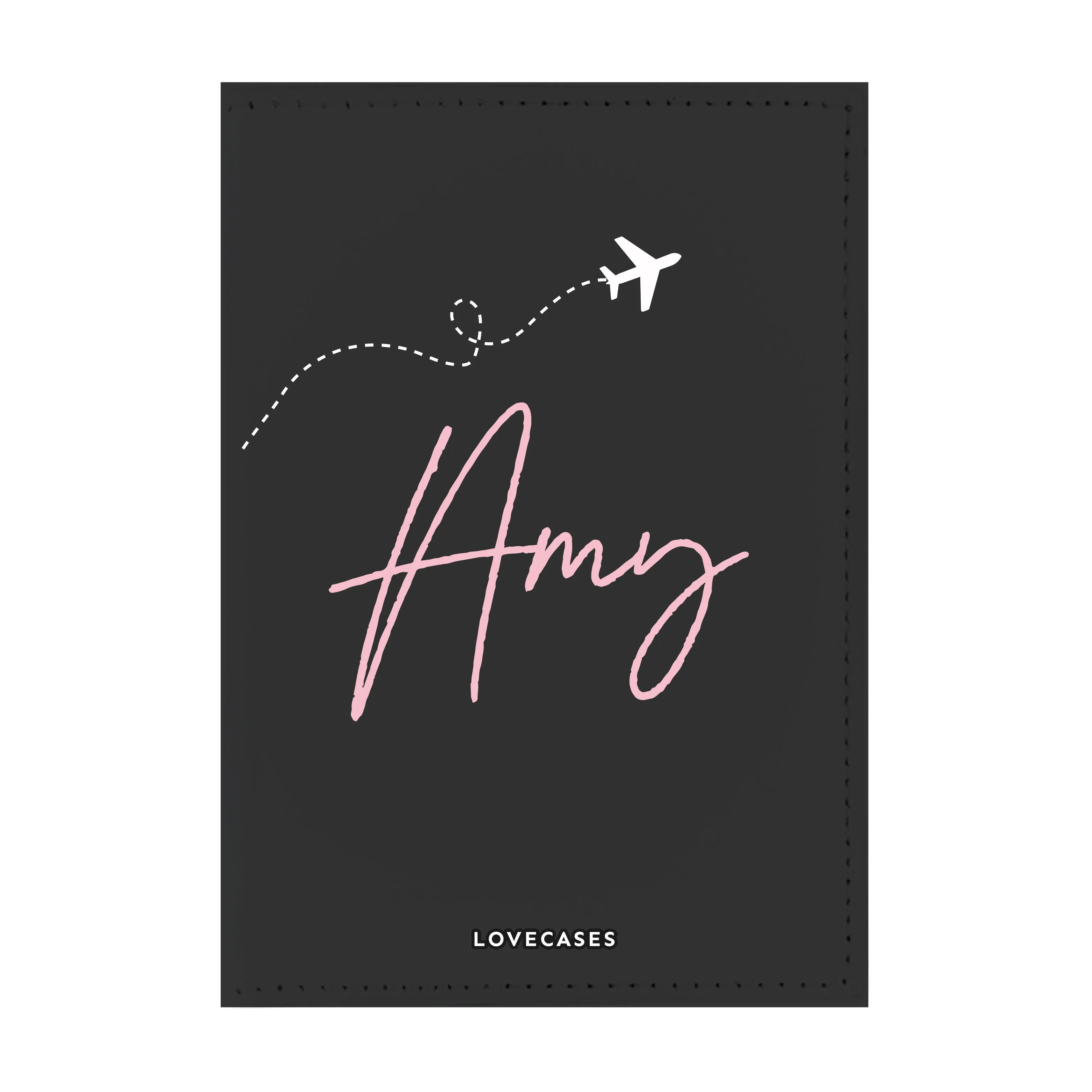 Black Personalised Jet Set Passport Cover   Luggage Tag Bundle