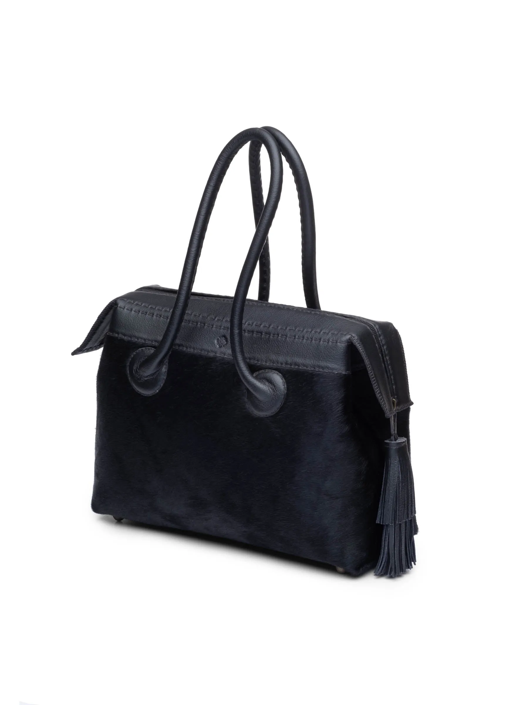 Black Pony Petit Handbag