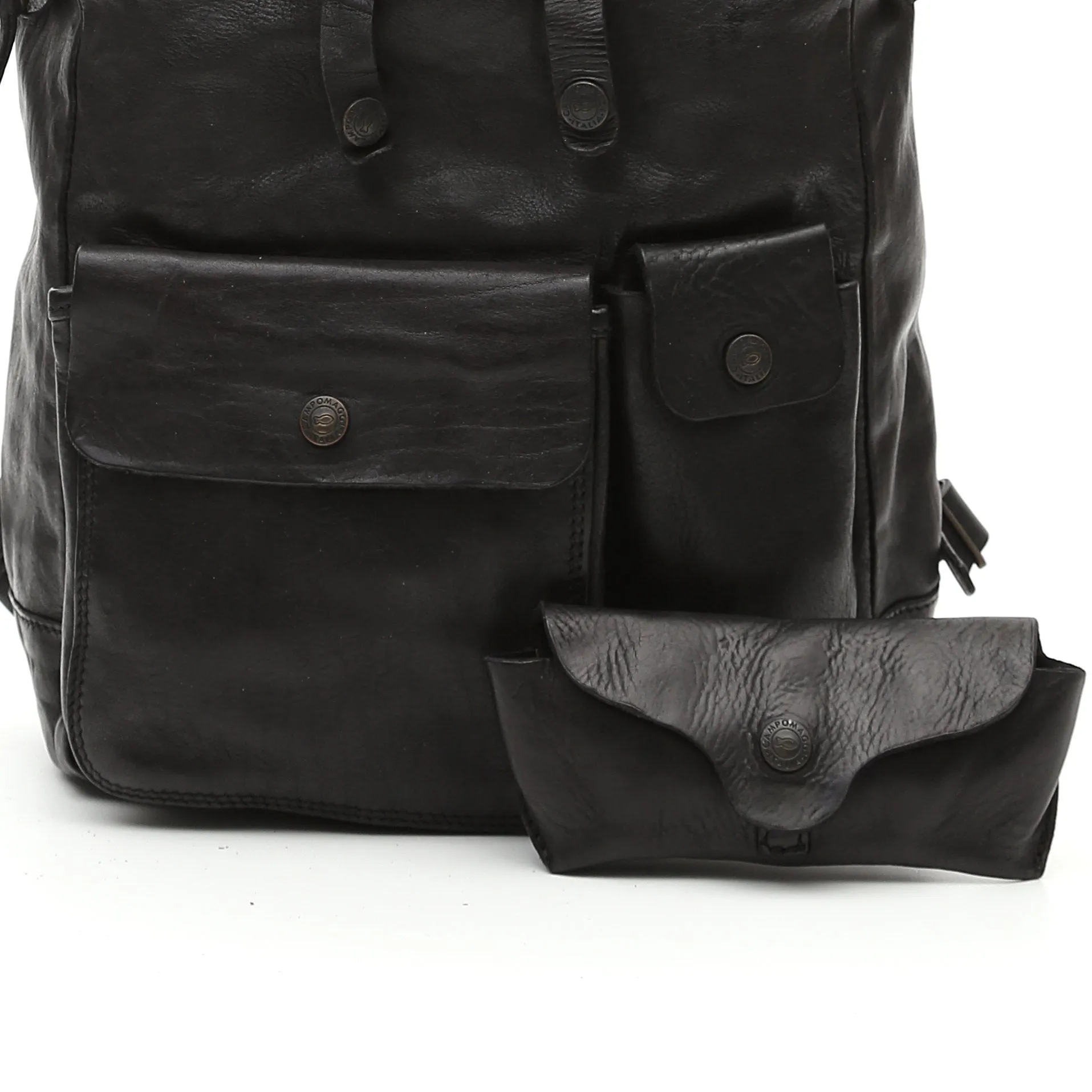 Campomaggi Multi-Pocket Leather Backpack