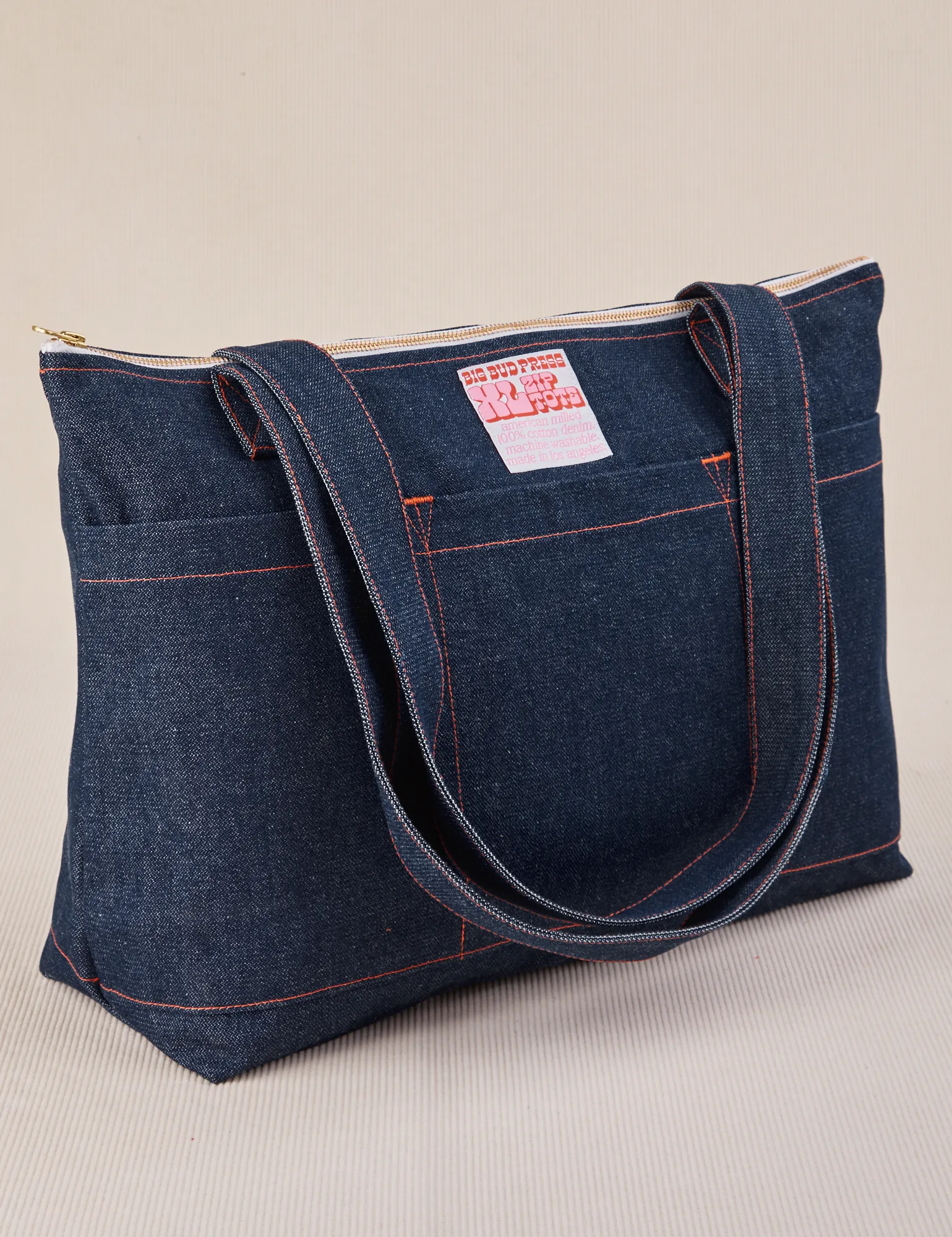 Denim XL Zip Tote
