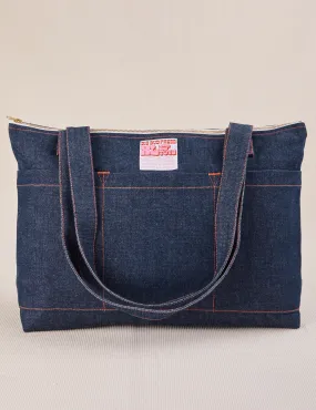 Denim XL Zip Tote