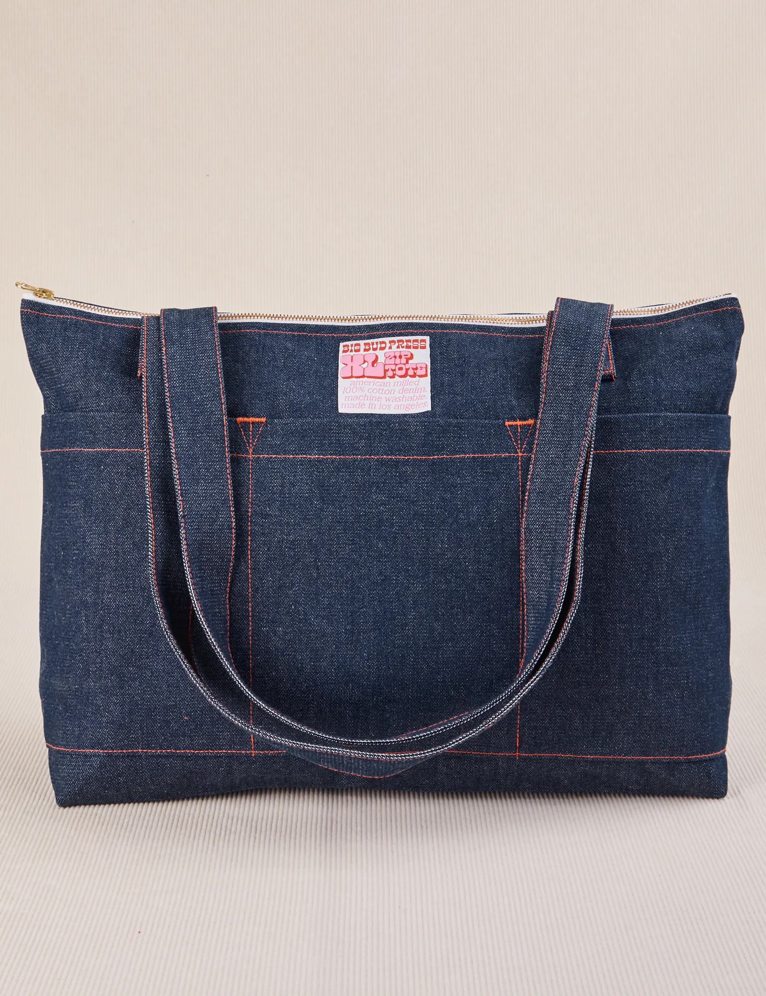 Denim XL Zip Tote