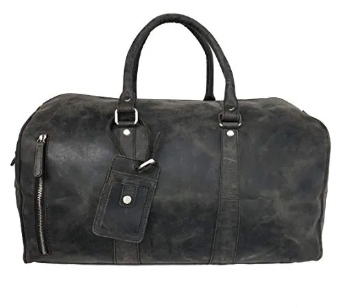 Genuine Leather Duffel Bag | Travel Overnight Weekend Leather Bag | Sports Gym Duffel Bag for Men