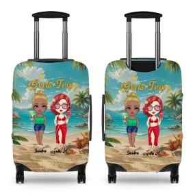 Girls Trip At The Beach - Custom Name - Personalized Gift For Bestie - Luggage Cover