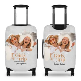 Girls Trip Cheaper Than Therapy - Custom Photo - Personalized Gift For Bestie - Luggage Cover