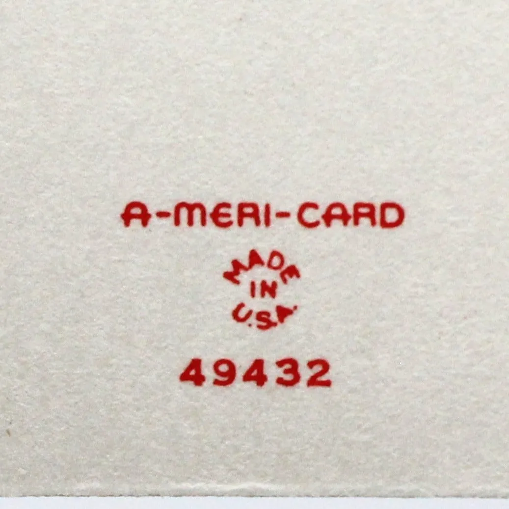 Greeting Card / Valentine Card, A-Meri-Card, Fold Up, Boy with Suitcases, Vintage