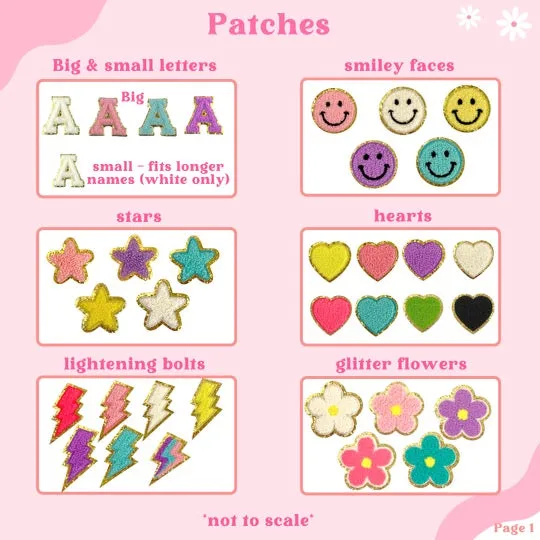 Heart Glitter Patch Custom Backpack