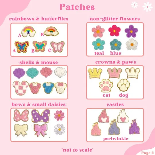 Heart Glitter Patch Custom Backpack