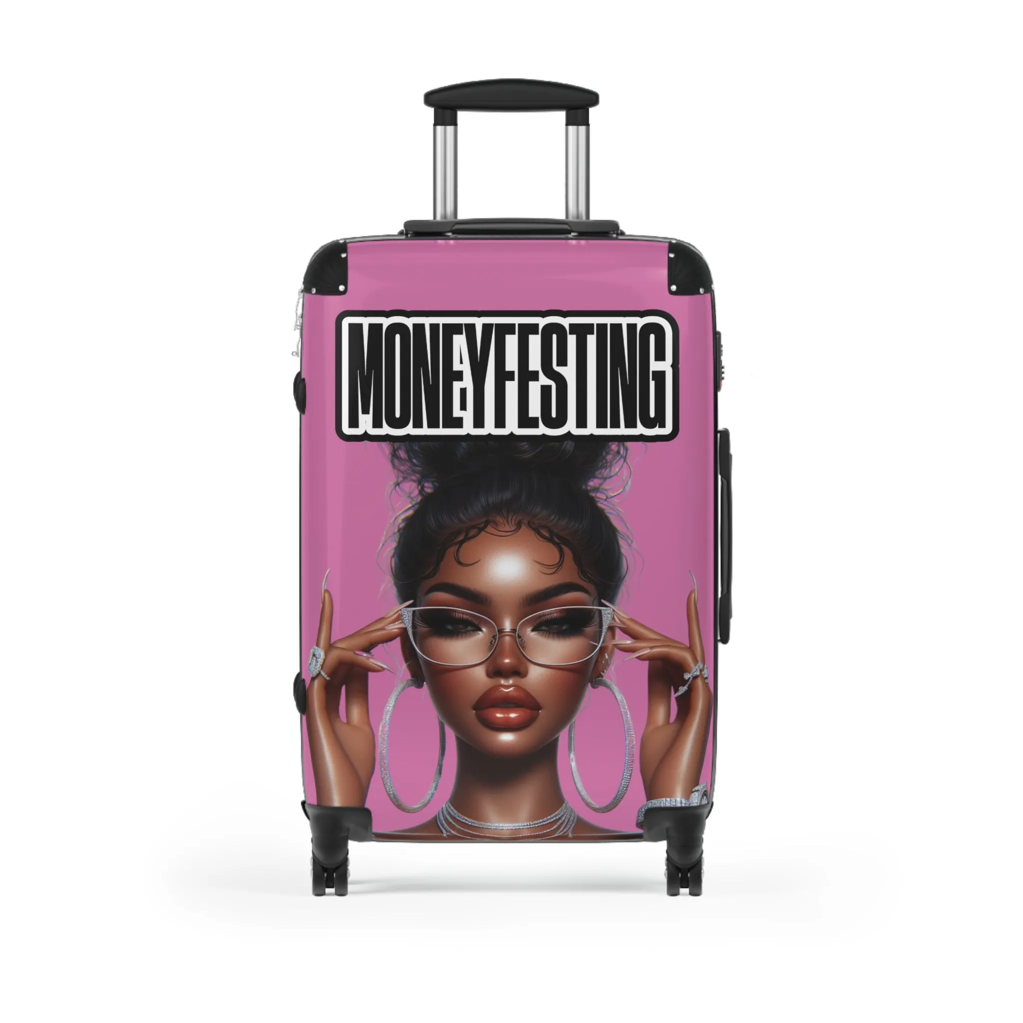 Her Moneyfesting Suitcase (Light Pink)