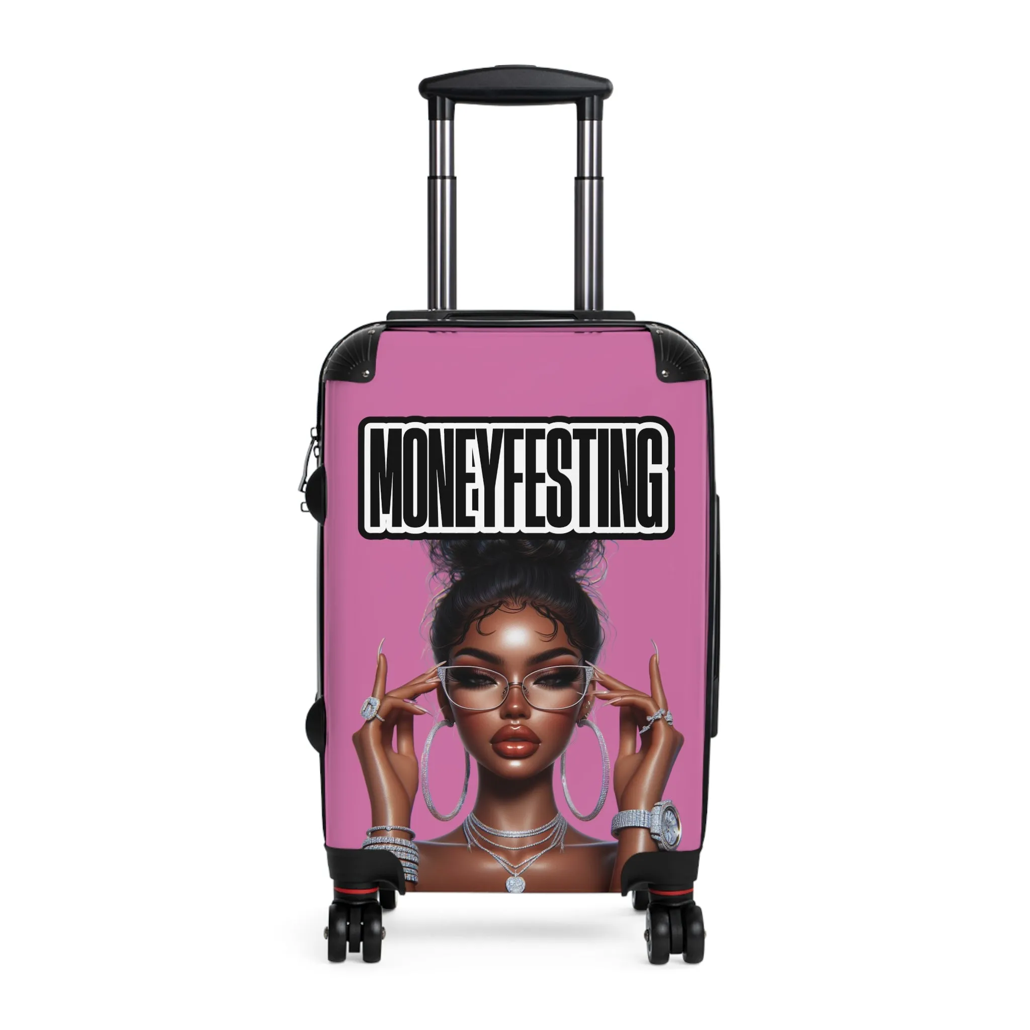 Her Moneyfesting Suitcase (Light Pink)