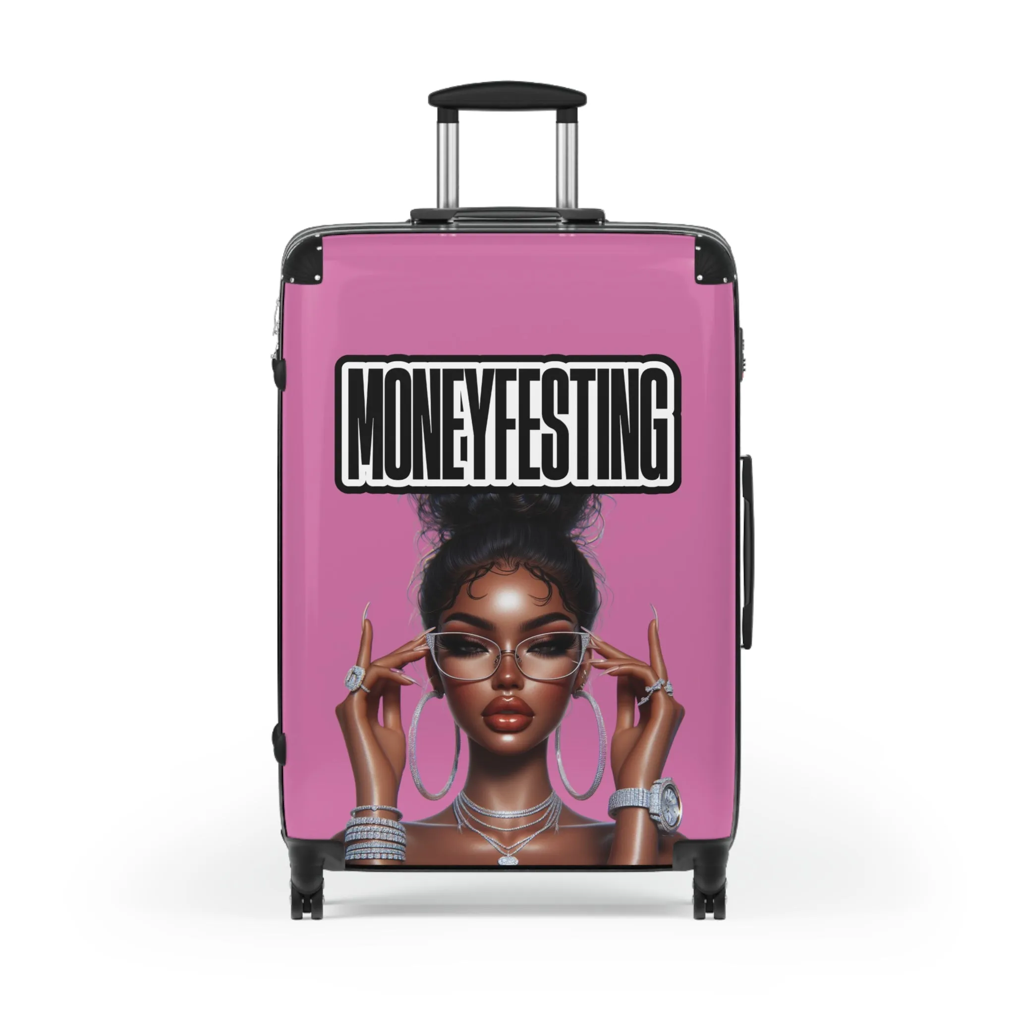 Her Moneyfesting Suitcase (Light Pink)