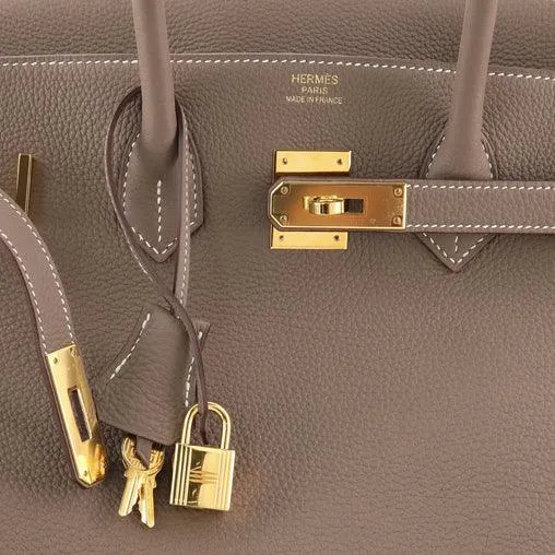 Hermes Birkin 35 Etoupe Togo Gold Hardware