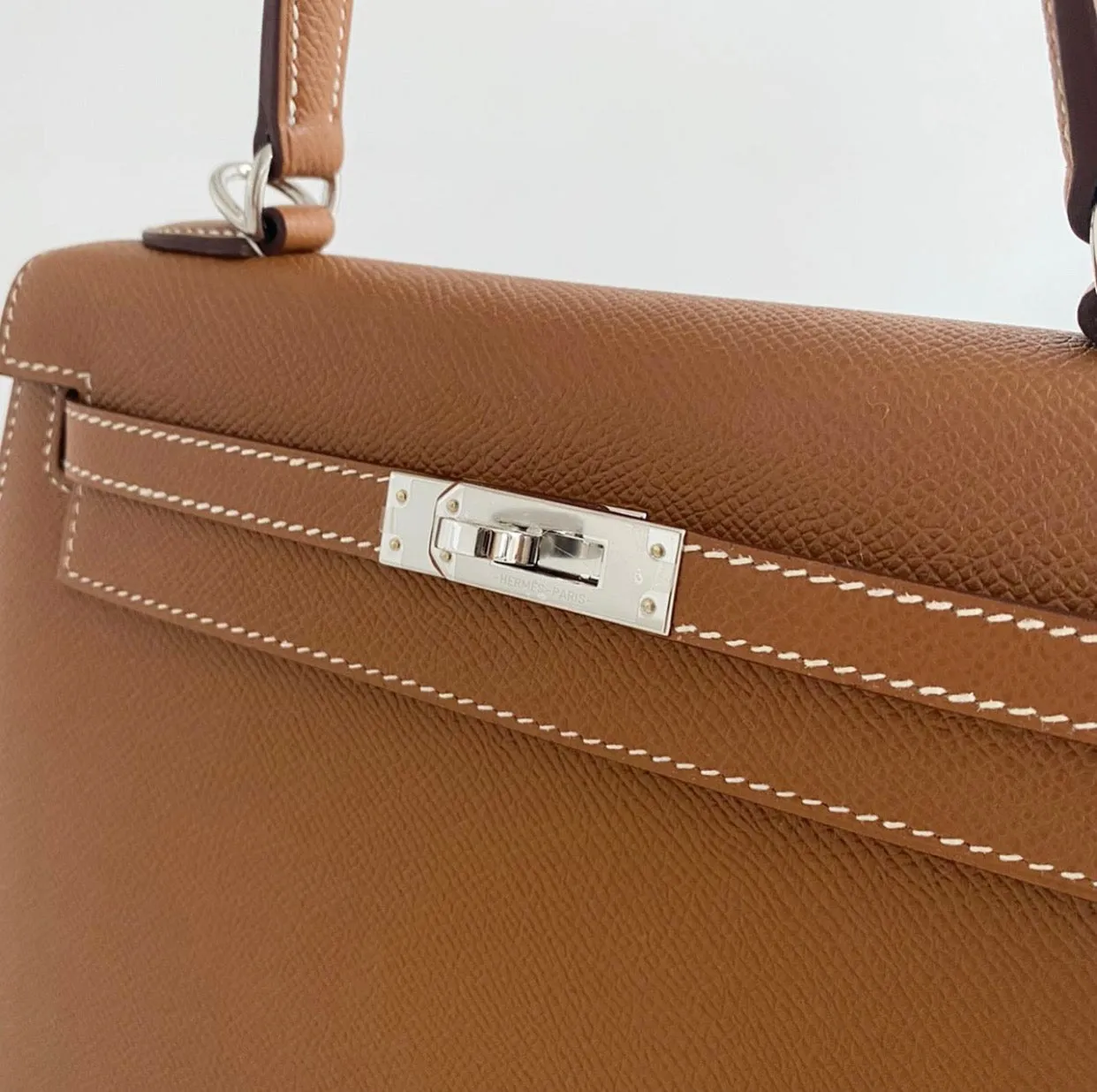 Hermès Kelly 25 Gold Epsom Palladium Hardware