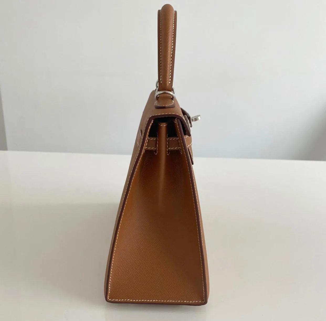 Hermès Kelly 25 Gold Epsom Palladium Hardware
