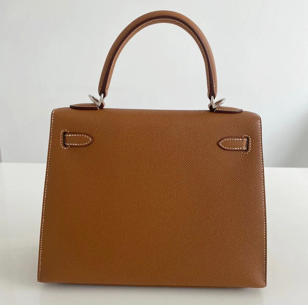 Hermès Kelly 25 Gold Epsom Palladium Hardware