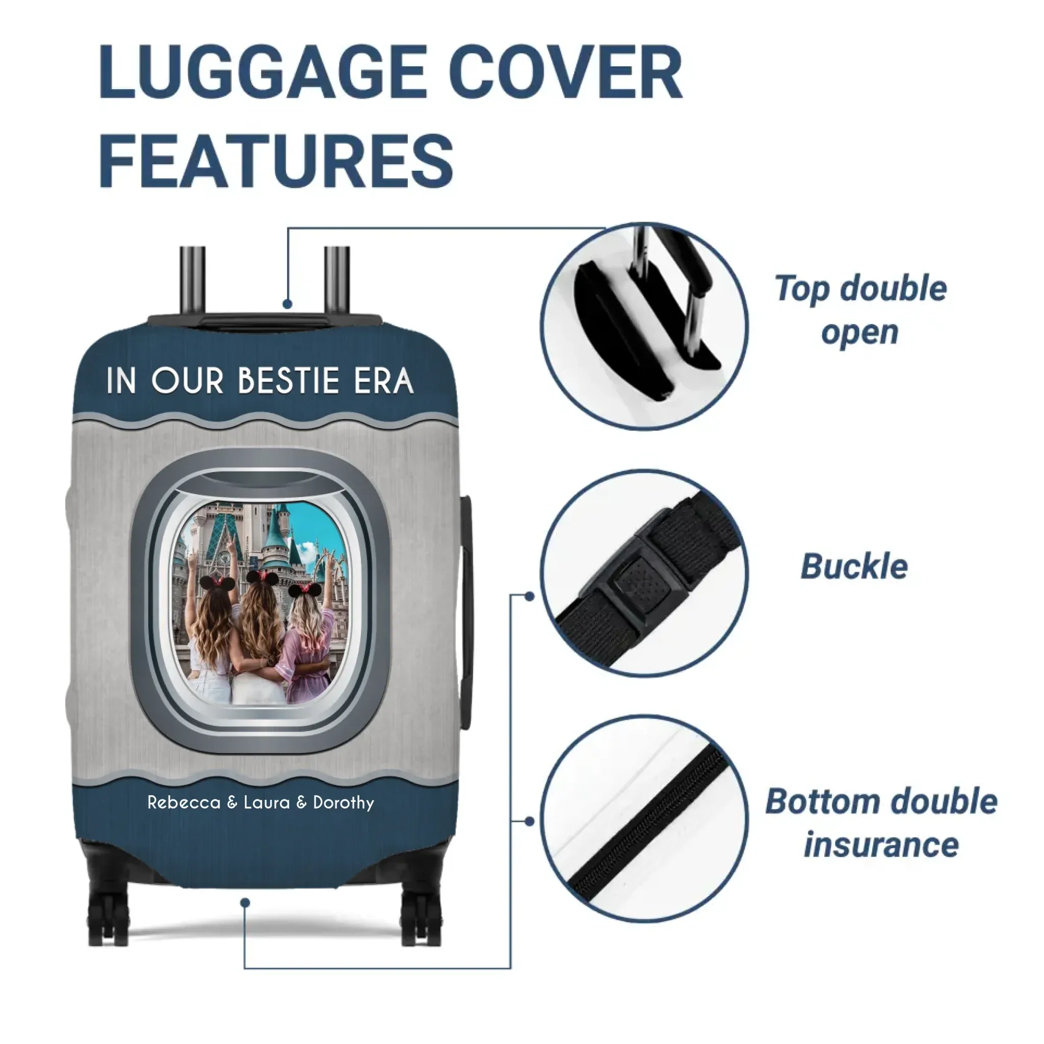 In Our Bestie Era - Custom Photo - Personalized Gift For Bestie - Luggage Cover