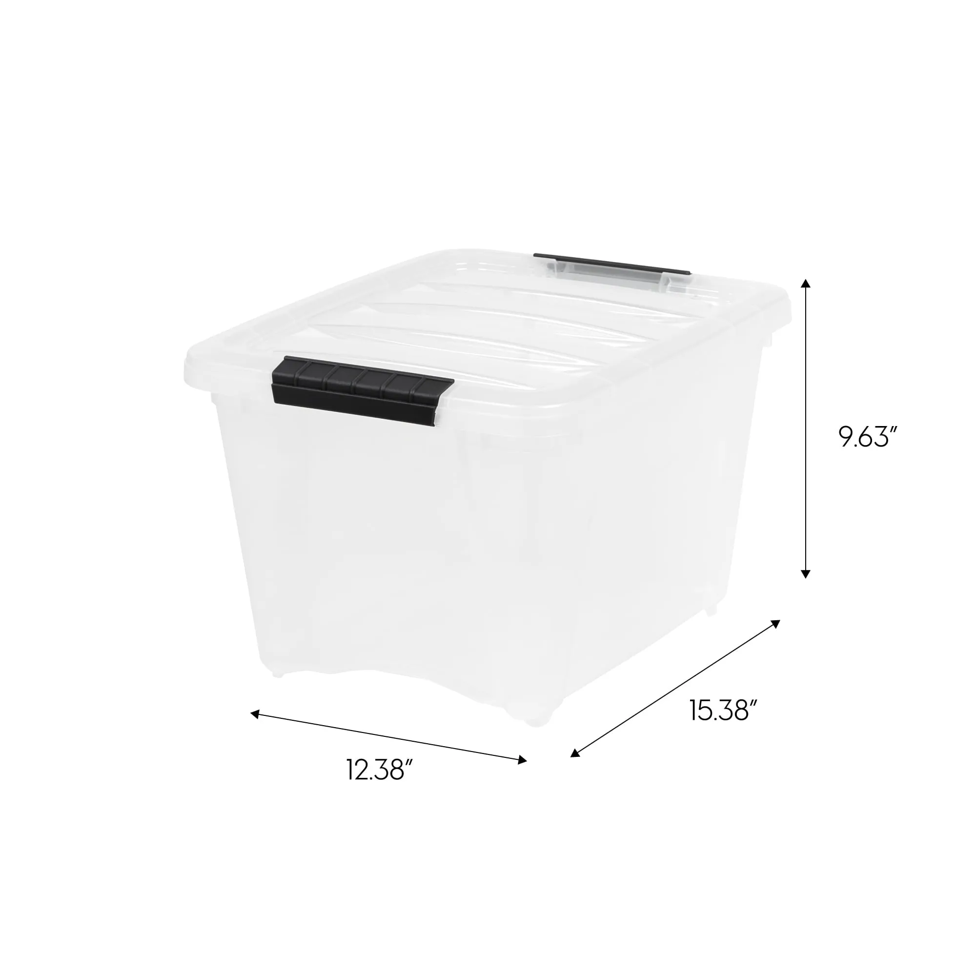 IRIS USA 19 Qt Clear Plastic Storage Box with Latches, 6 Pack