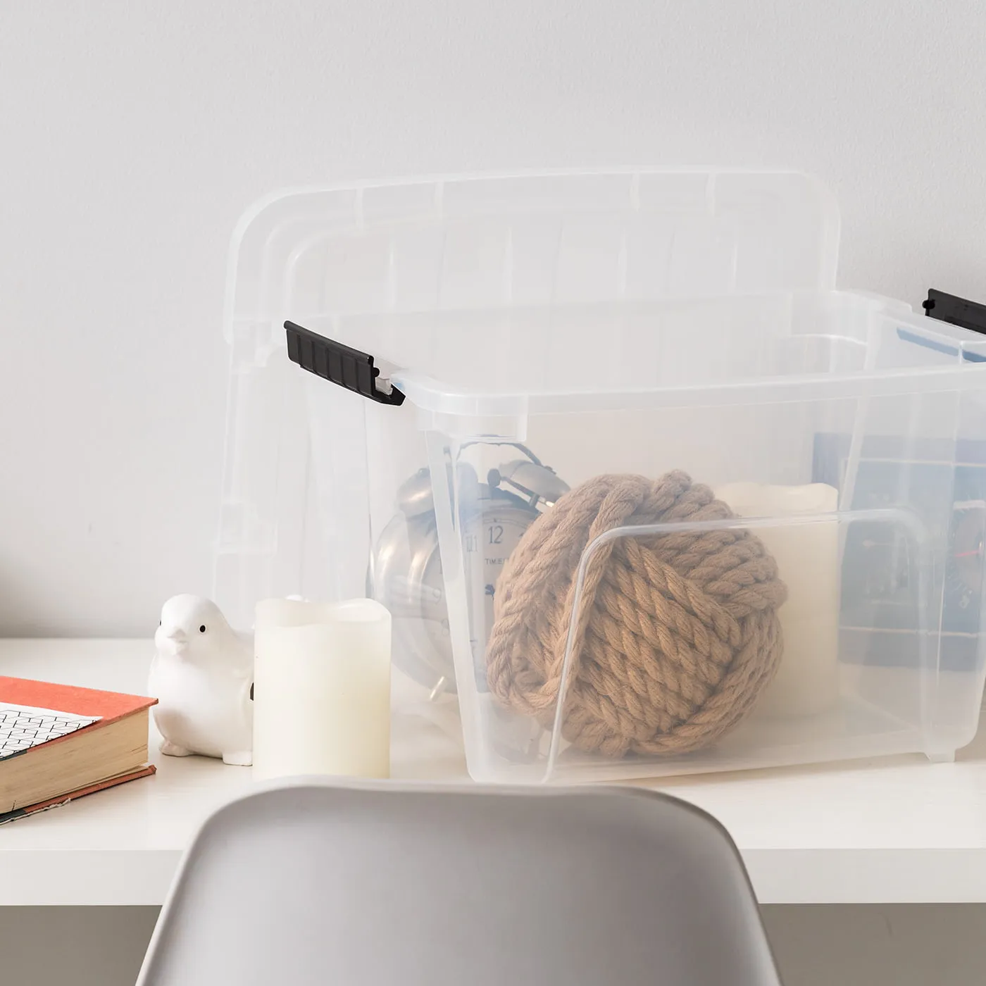 IRIS USA 19 Qt Clear Plastic Storage Box with Latches, 6 Pack
