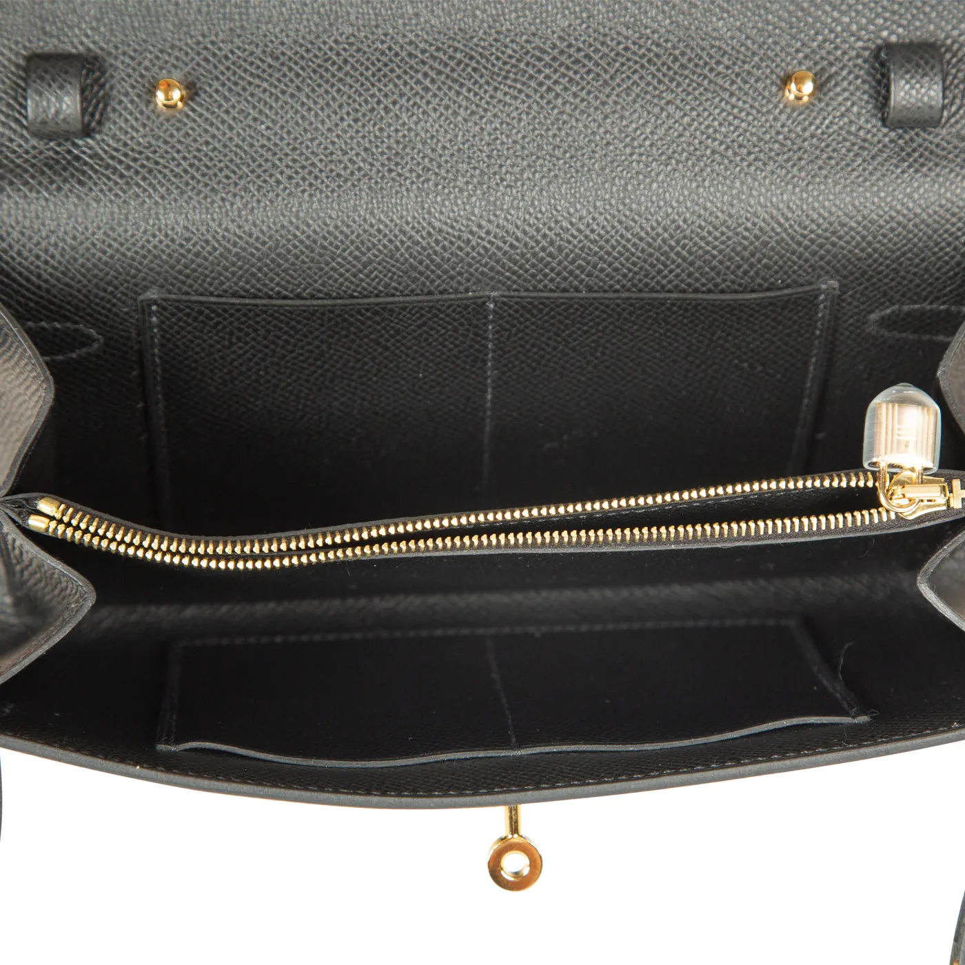 Kelly Classique To Go Wallet - Noir Epsom