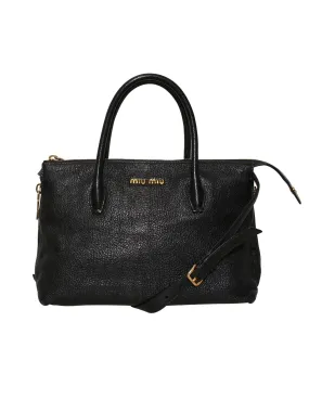 Madras Leather Tote