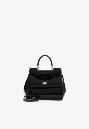 Medium Sicily Patent Leather Top Handle Bag