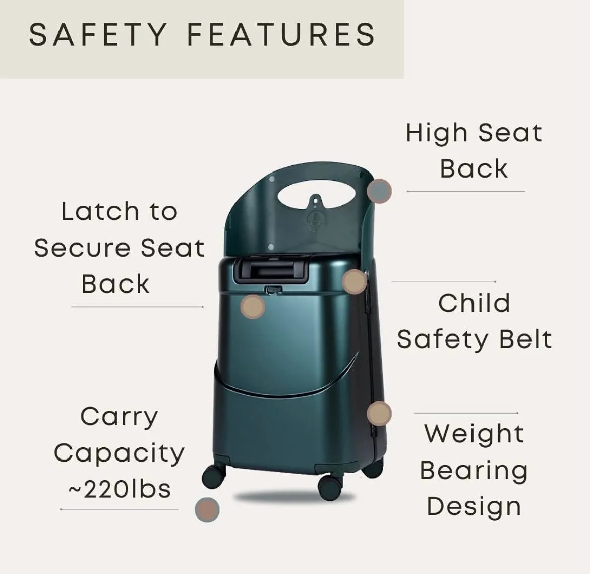 MiaMily Ride-On Carry On Suitcase