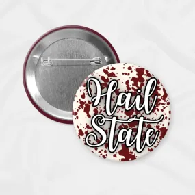 Ms State Game Day Button | Cow Paint Splatter