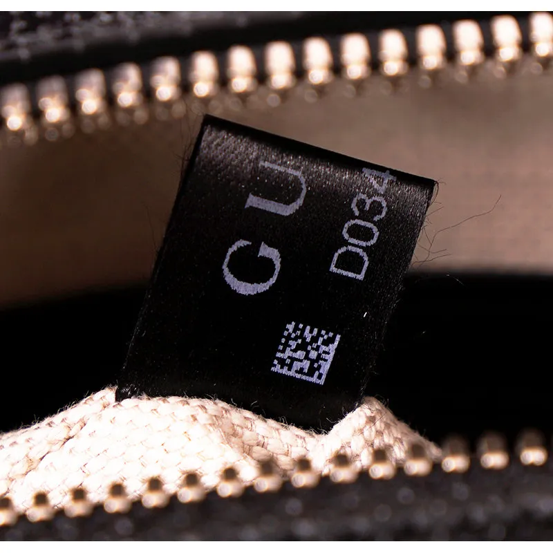 NEW $2,200 GUCCI Black GG EMBOSSED LEATHER SQUARE Perforated Crossbody BAG NWT