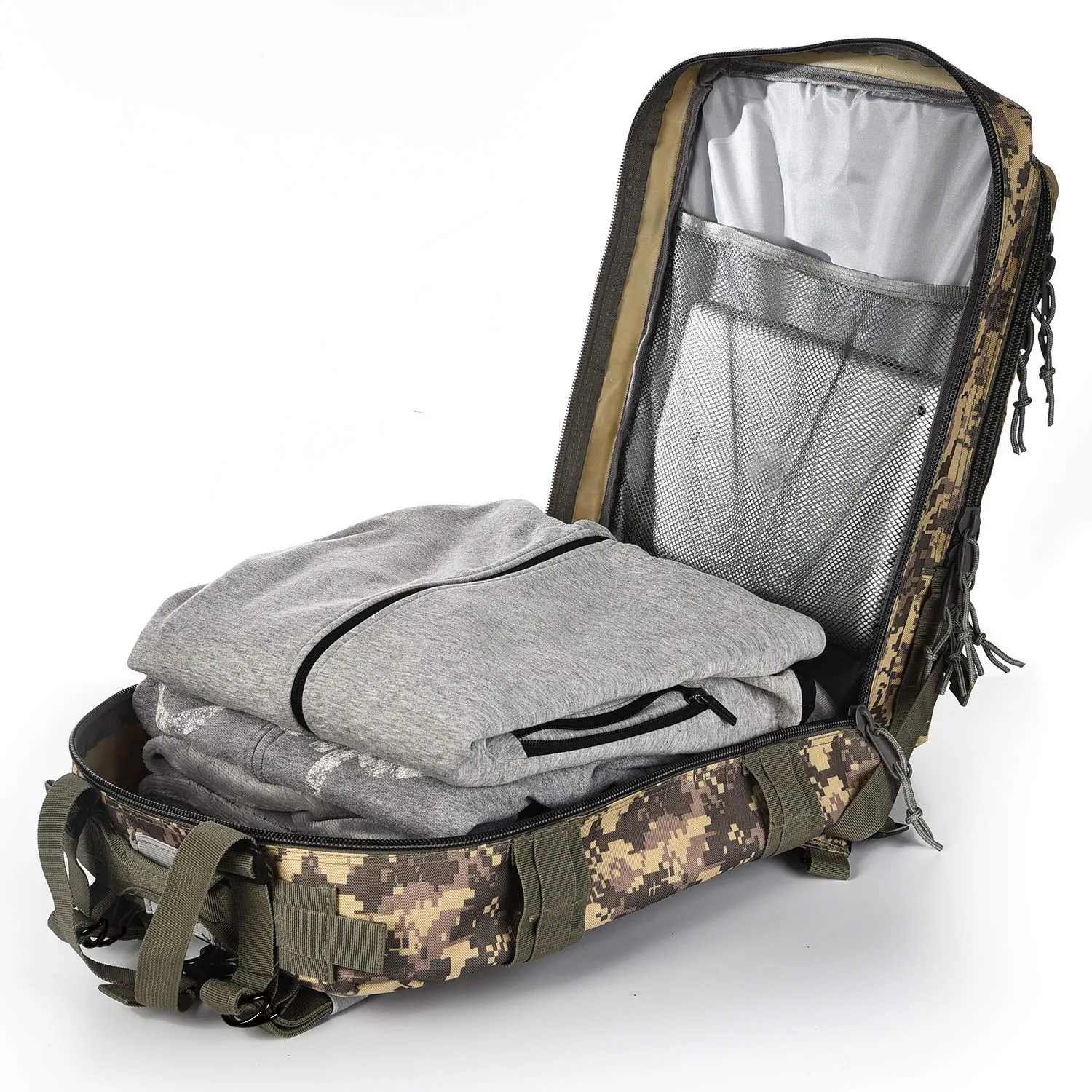 NOOLA Military Tactical Backpack Large Army Rucksack Assault Pack Molle Bag ACU