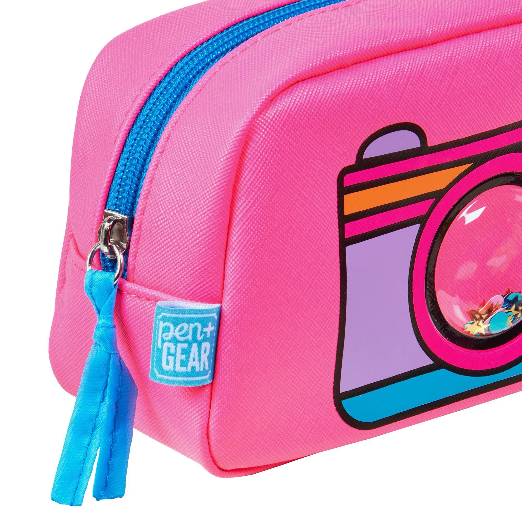 Pen   Gear Shake Sequins Pencil Pouch, New Camera Design, Pink