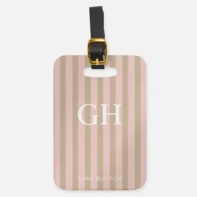 Personalised Luggage Tag | Amalfi Stripe in Caramel