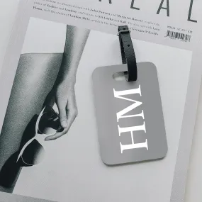 Personalised Luggage Tag | Monogram in Dove