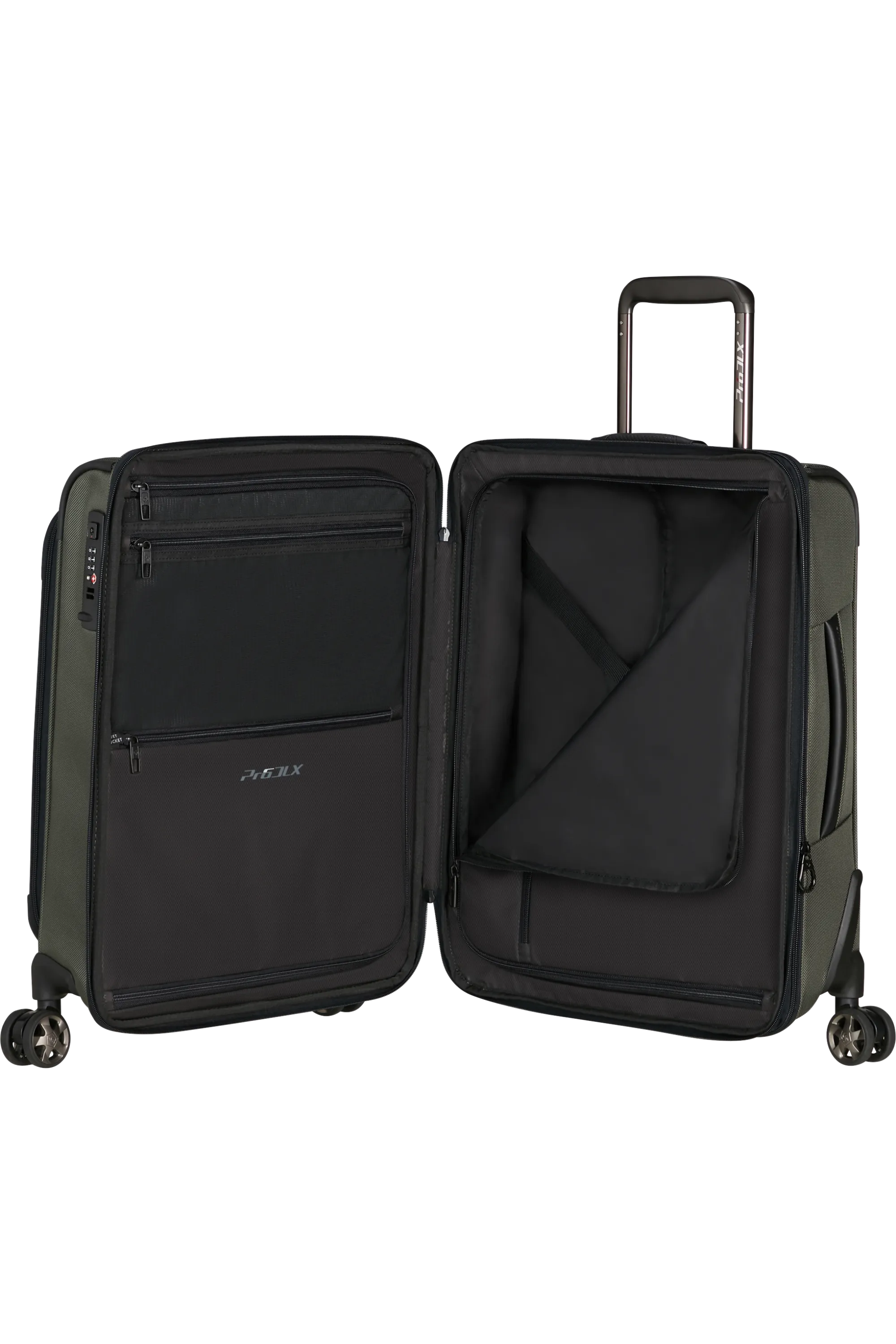 PRO-DLX 6 Spinner Expandable (4 wheels) 55cm - Green
