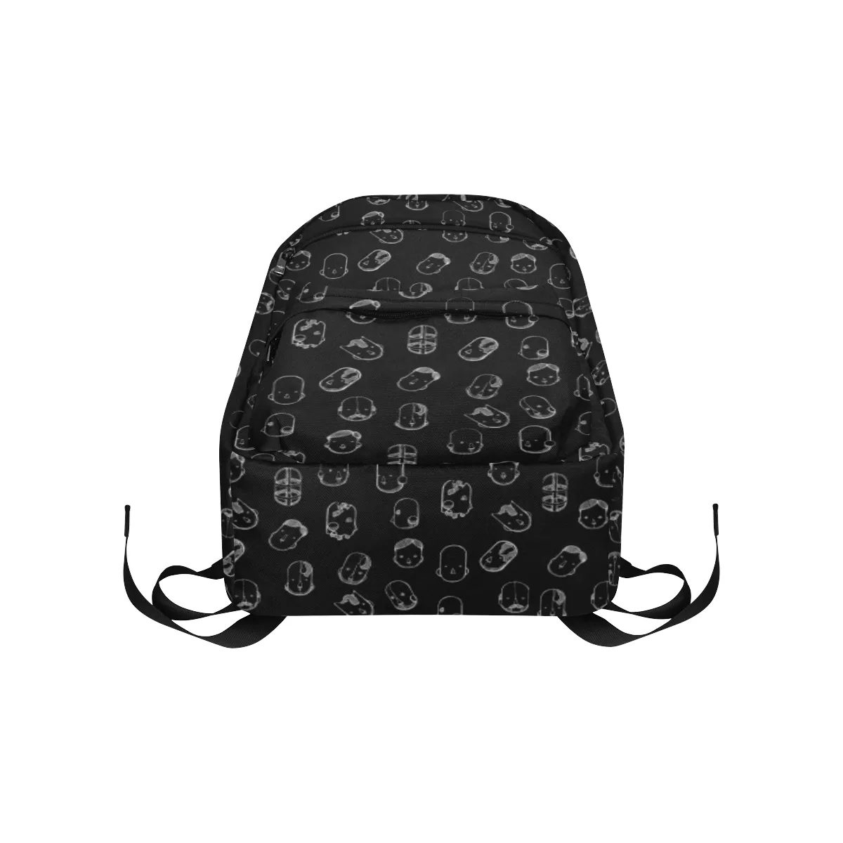 Robot Heads Pattern Large Capacity Travel Backpack