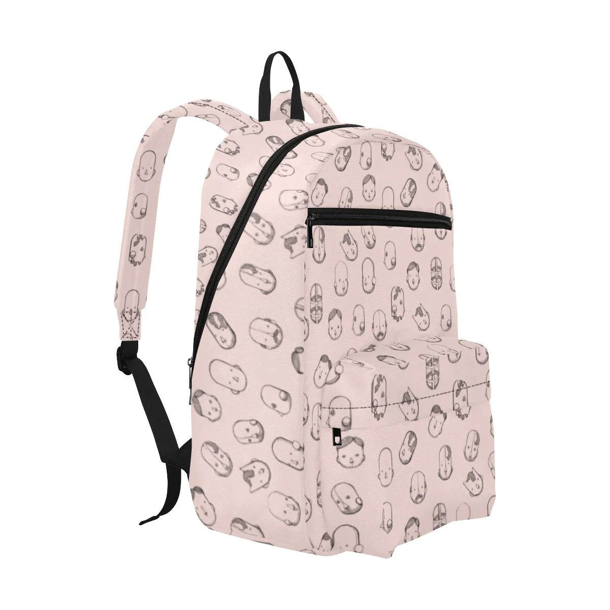 Robot Heads Pattern Large Capacity Travel Backpack