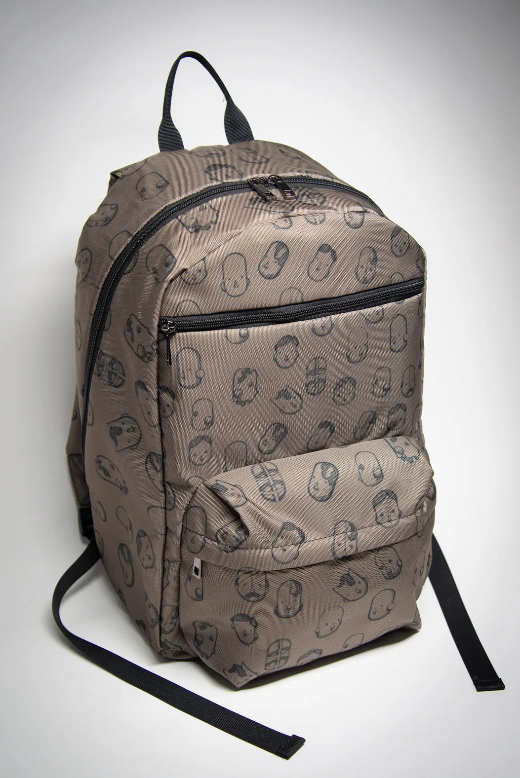 Robot Heads Pattern Large Capacity Travel Backpack