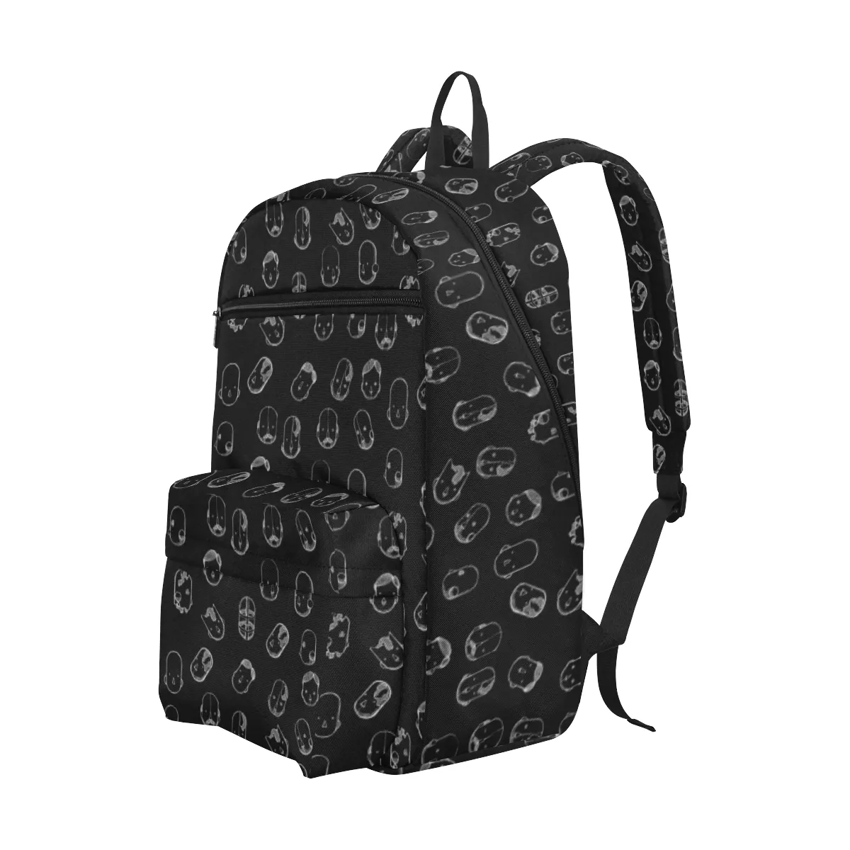 Robot Heads Pattern Large Capacity Travel Backpack