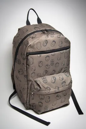 Robot Heads Pattern Large Capacity Travel Backpack