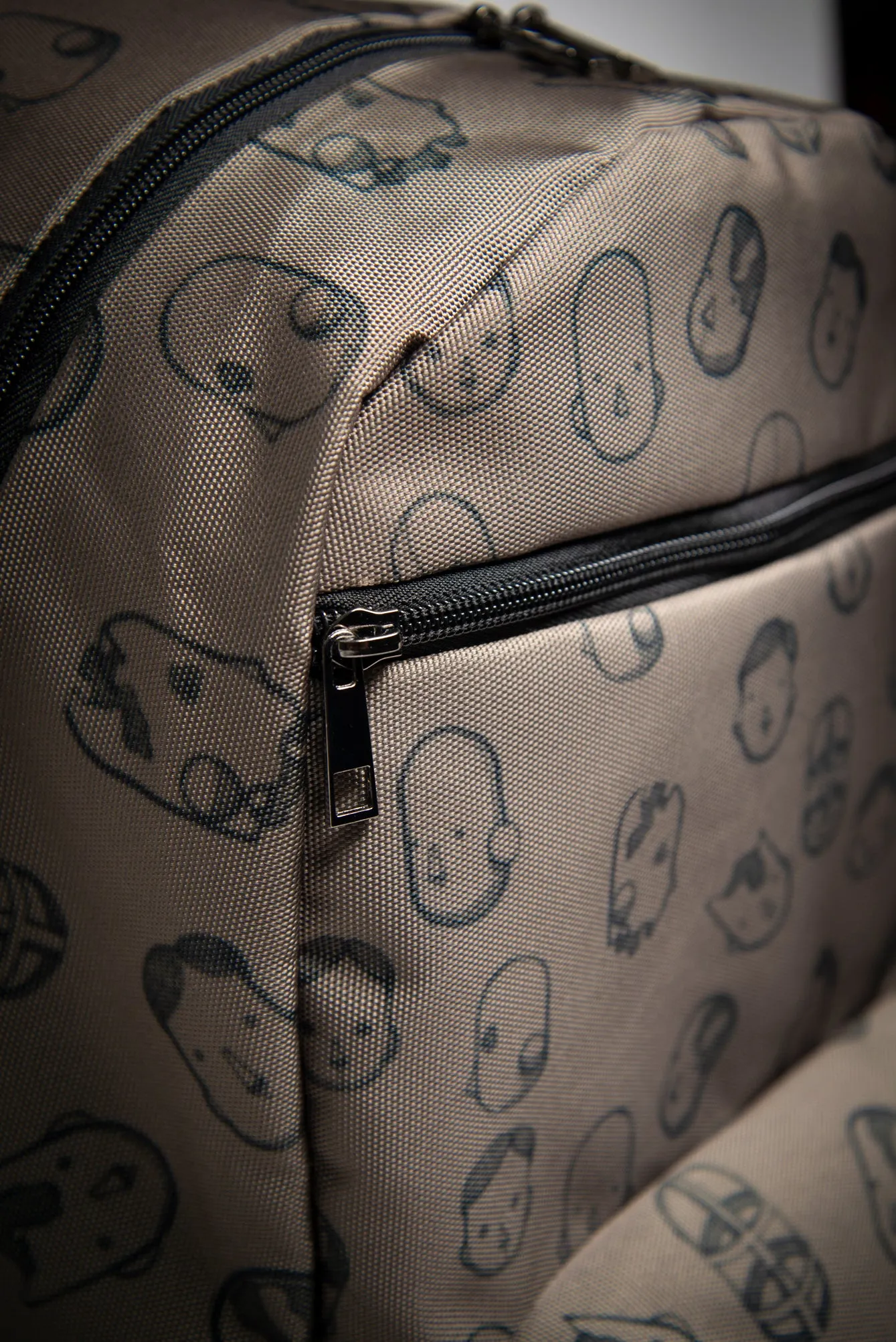 Robot Heads Pattern Large Capacity Travel Backpack