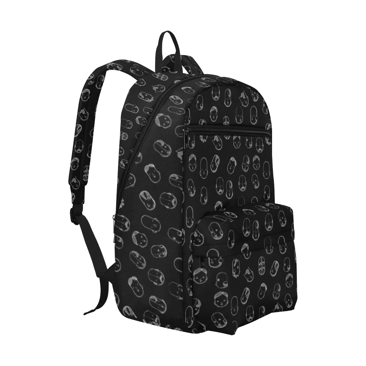 Robot Heads Pattern Large Capacity Travel Backpack