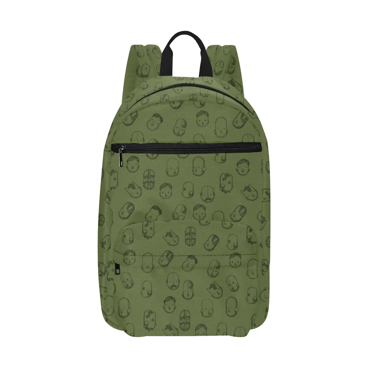 Robot Heads Pattern Large Capacity Travel Backpack