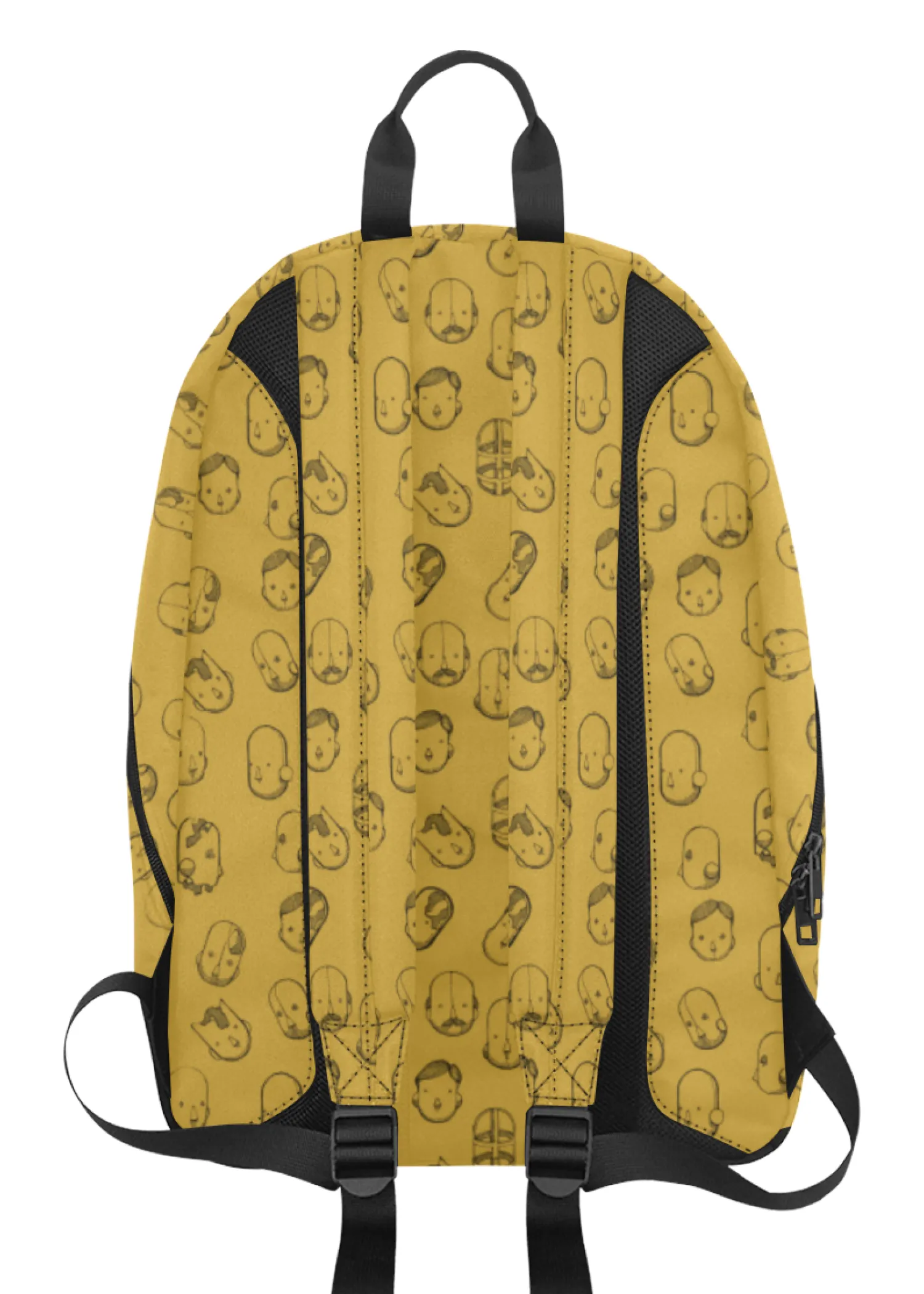 Robot Heads Pattern Large Capacity Travel Backpack