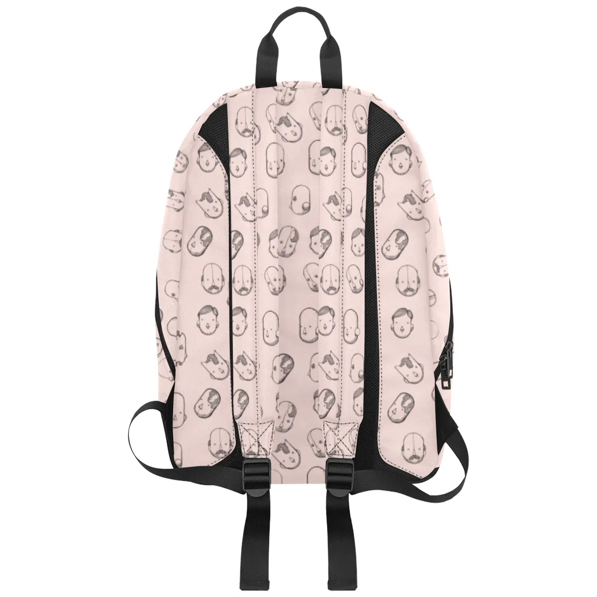 Robot Heads Pattern Large Capacity Travel Backpack